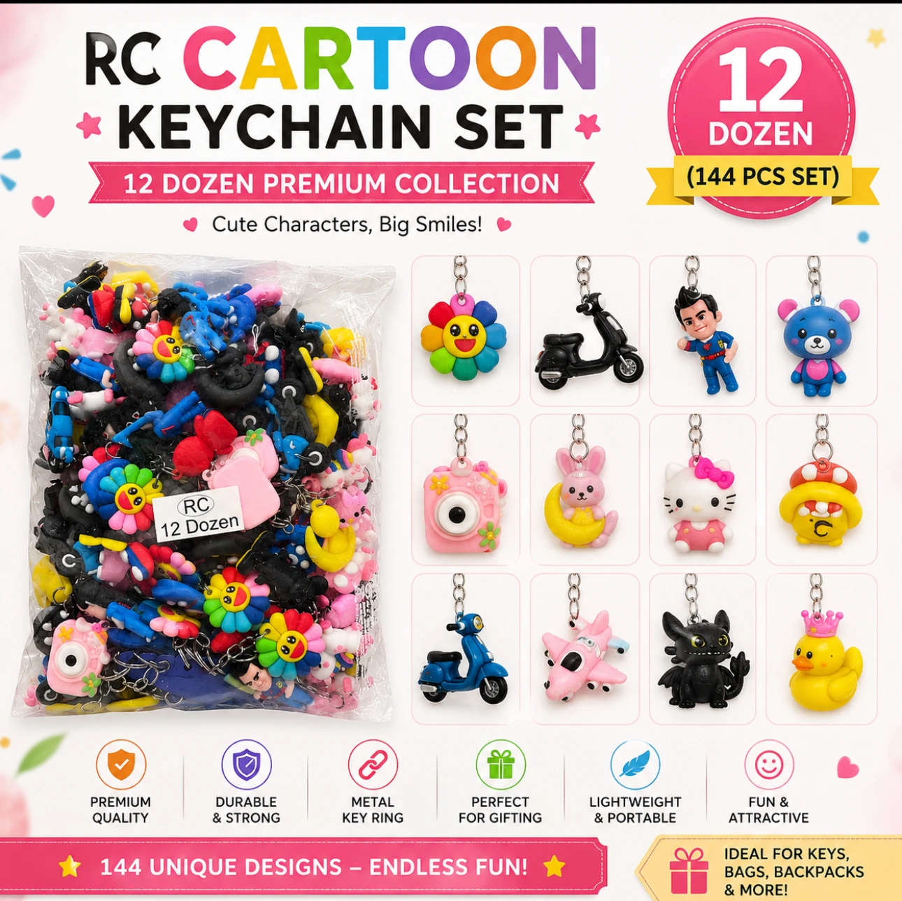 Novelty PVC Keychain Set