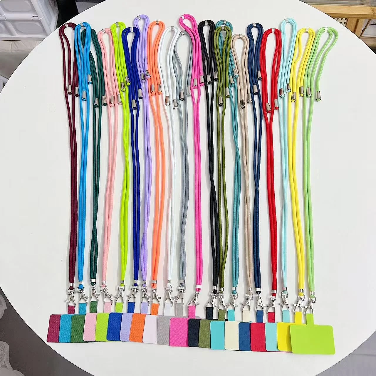 Multicolor Polyester Lanyard with Card Holder   Charms