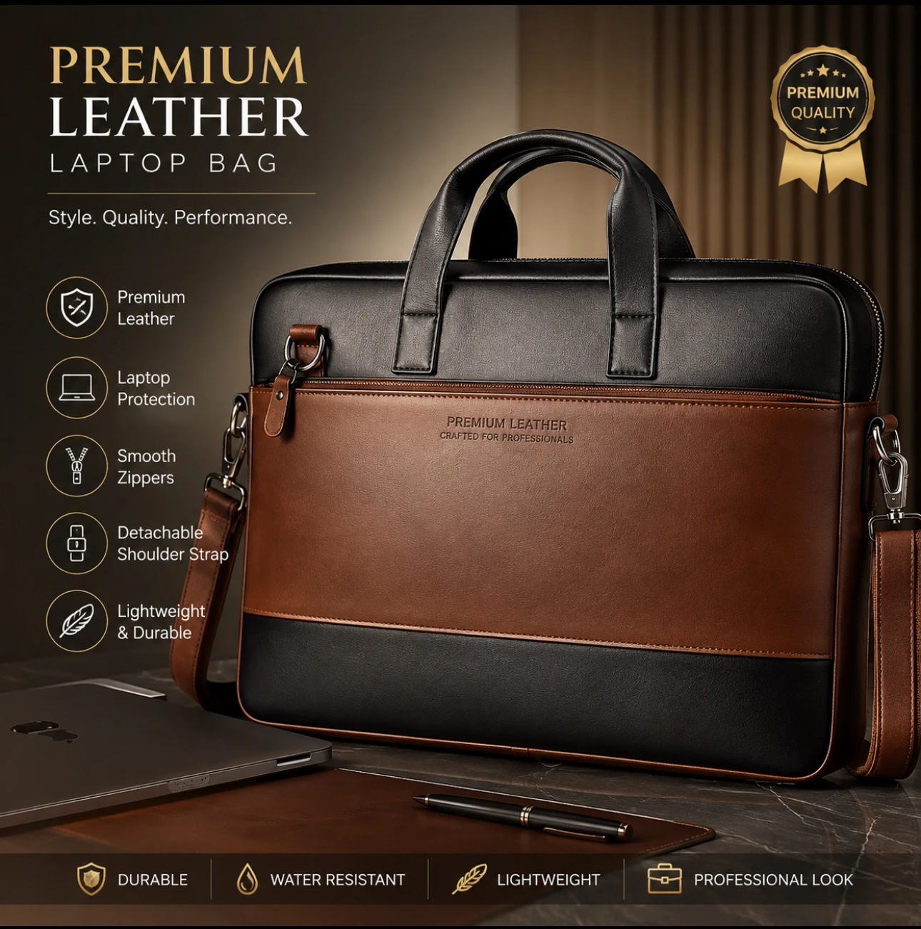 Prestige Leather Executive Laptop Bag