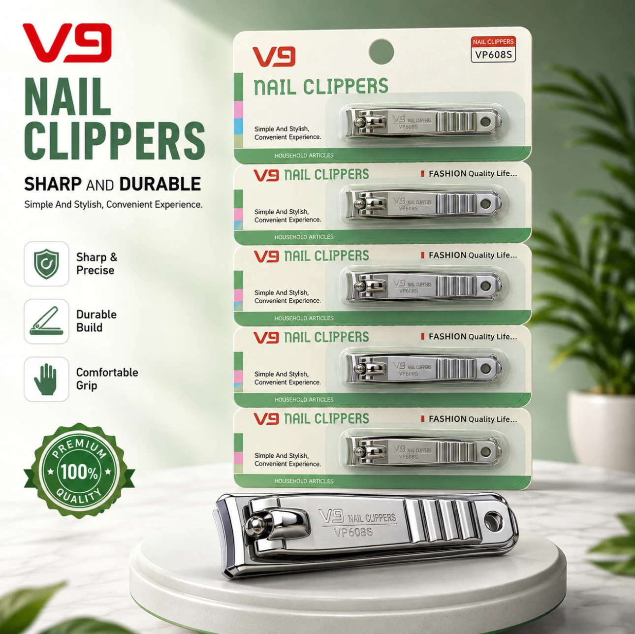 Mini V9 Compact Nail Cutter – Sharp & Durable.