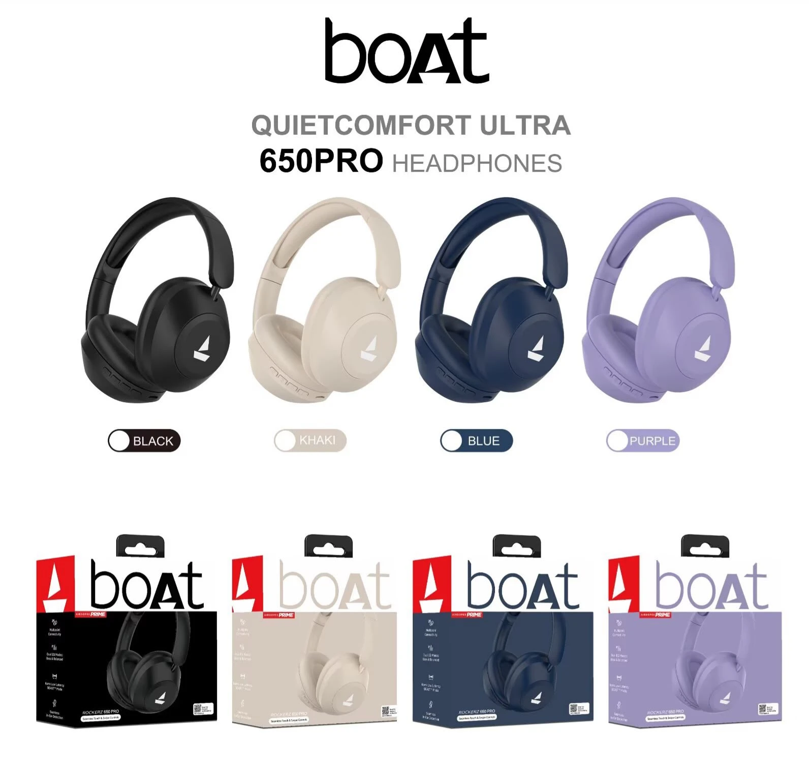 boAt Rockerz 650Pro High Quality Wireless Headphone